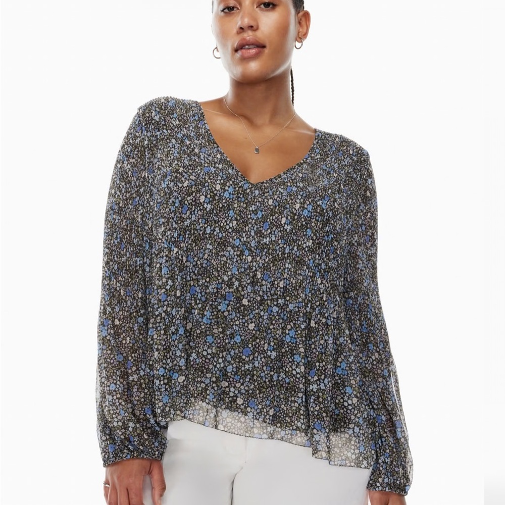 Aritzia Daydreamer Pleated Blouse